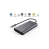 Hub USB-C 8 in 1 in alluminio con power delivery - Grigio siderale - Bulk